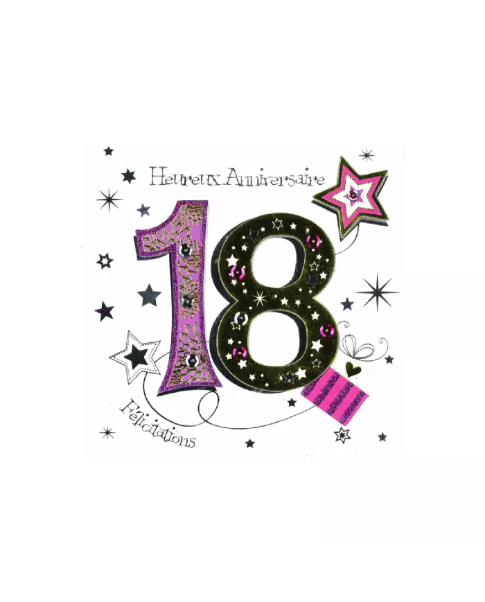 Carte Anniversaire 18 ans