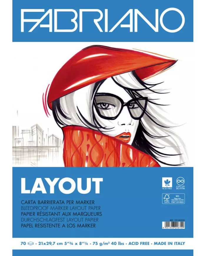 Bloc de papier Layout 75gr, 70flles