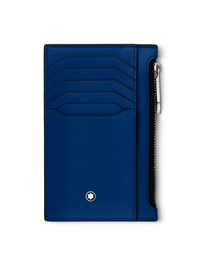 Portes-cartes 8cc Meisterstück + poche zippée bleu