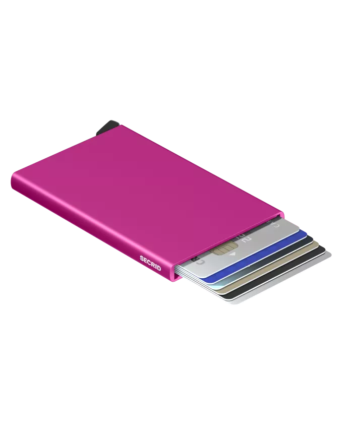 Secrid - Porte-cartes de crédit en alumunium Fuchsia