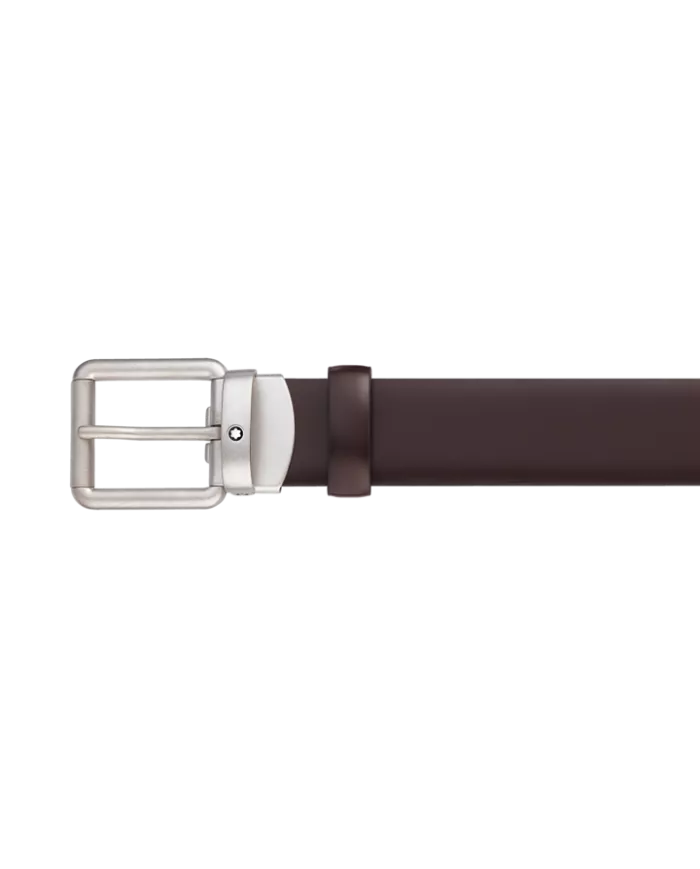 Ceinture en cuir marron brossé 30 mm