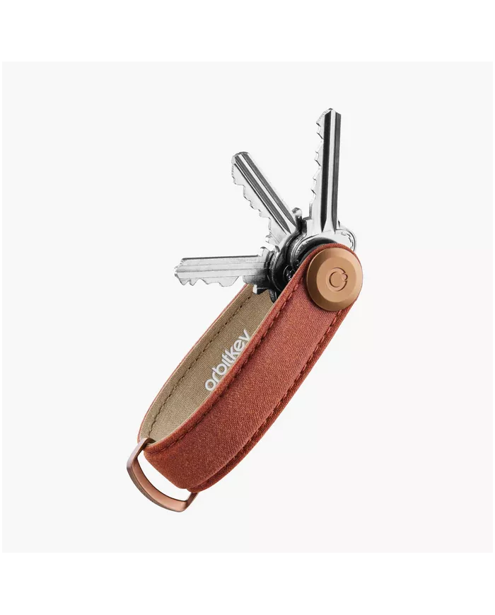 Porte-clés Orbitkey Canvas Brick Red