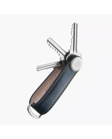 Porte-clés Orbitkey Leather Navy/Tan