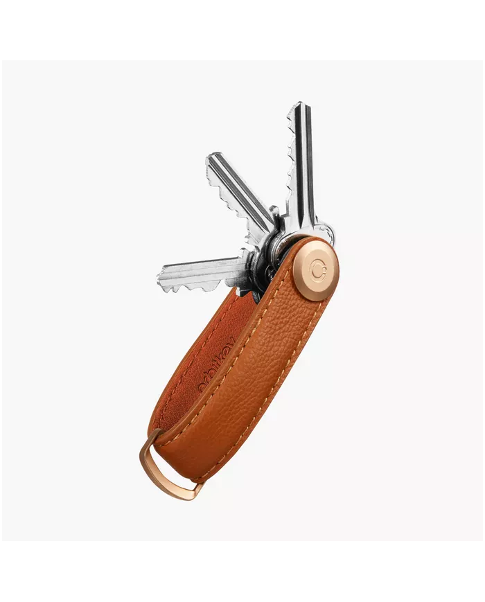 Porte-clés Orbitkey Pebbled Leather Amber