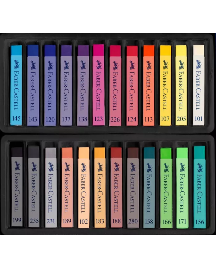 Boîte de pastels tendres Faber Castell, assortiment de 24 pces