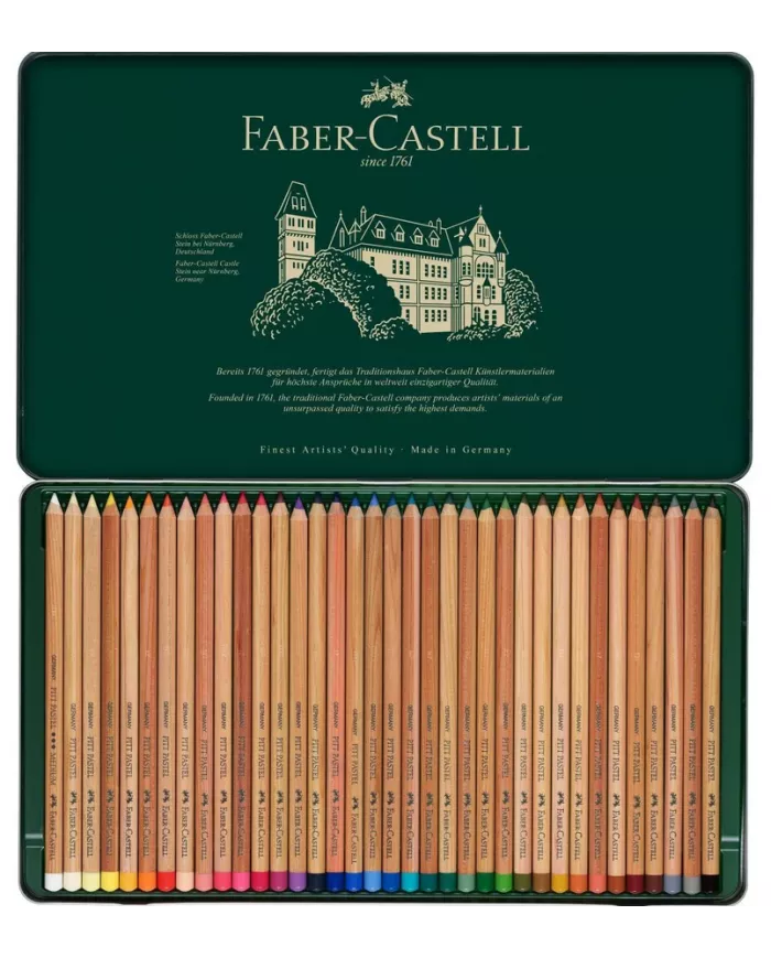 Boîte de crayons pastel Pitt Faber Castell, assortiment de 36 pces