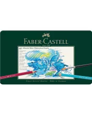 Boîte de crayons couleur aquarelle Faber-Castell, assortiment de 60 pces