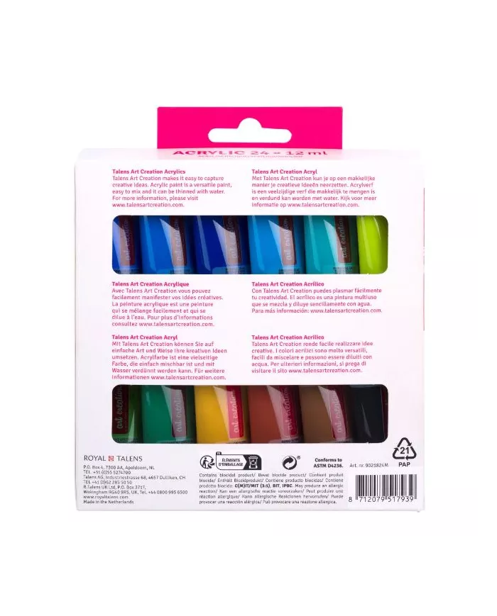 Set acrylique Art Creation 24 x 12 ml