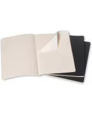 Carnet Moleskine noir - blanco - 3 pièces