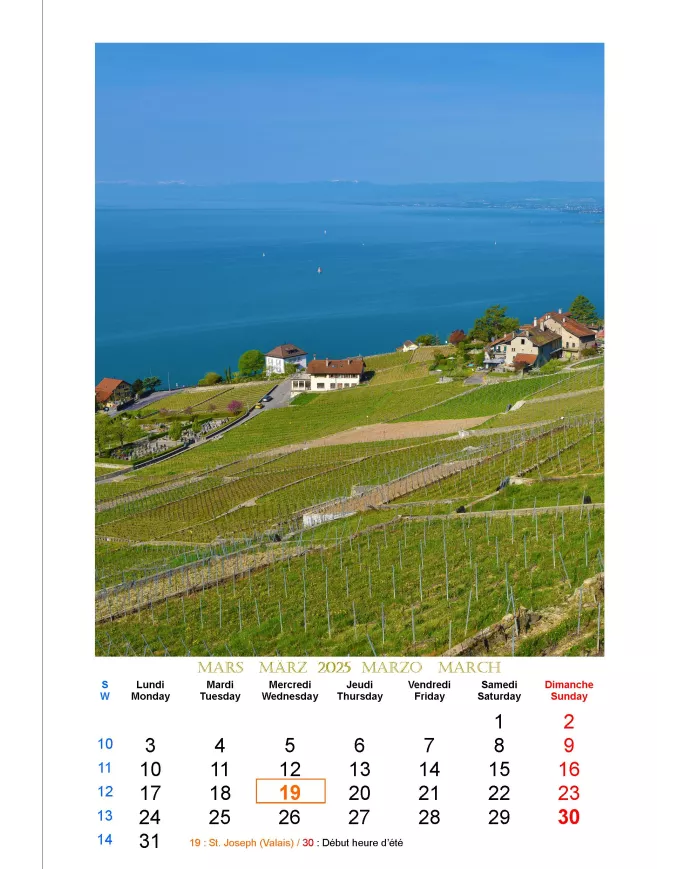 Calendrier A3 "Lavaux" 2025