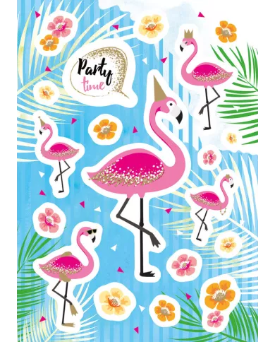 Stickers Herma Flamingo Party Time