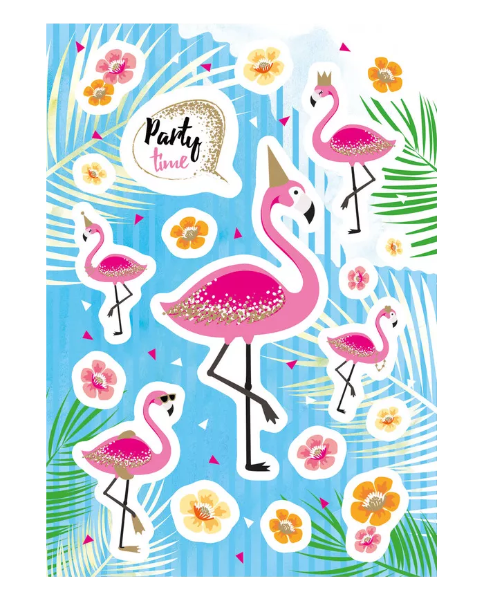 Stickers Herma Flamingo Party Time