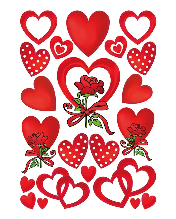 Stickers Herma Coeurs et roses