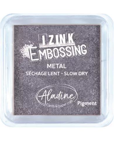 Encreur Izink embossing M - Silver Blue Metal