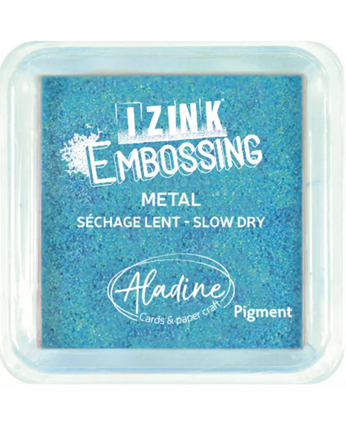 Encreur Izink embossing M - Light Blue Metal