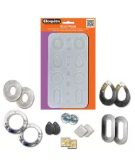 Moule silicone pour résine - 16 boucles d'oreilles - 150ml