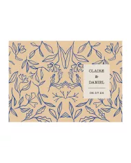 Carte double Mariage "Fleurs"