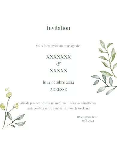 Invitation Mariage "Loverius"