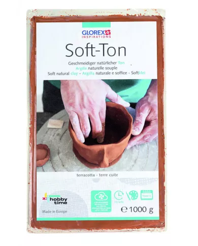 Soft-Ton, argile naturelle, terre cuite 1000g, séche à l'air