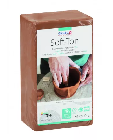 Soft-Ton, argile naturelle, terre cuite 2500g, séche à l'air