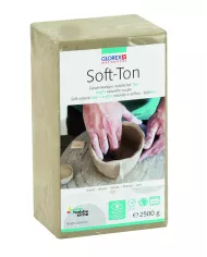 Soft-Ton, argile naturelle, blanc 2500g, séche à l'air