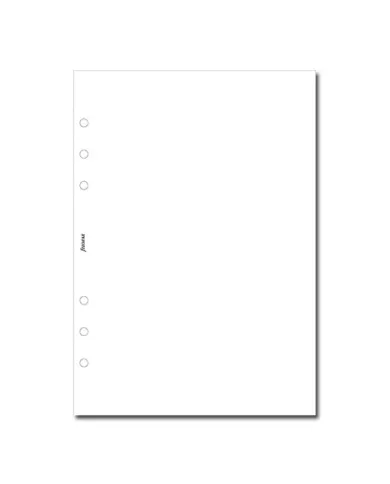 Filofax - Recharge A5 Feuilles unies blanches