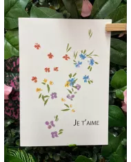 Carte Carrée - Couleurs de printemps