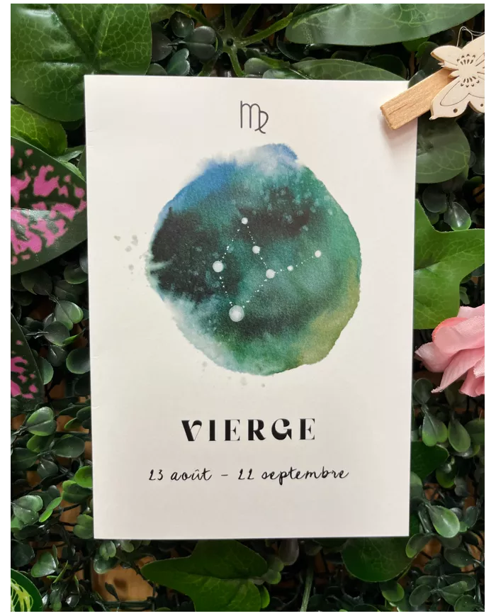 Carte A6 - Astrologie Vierge