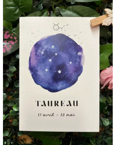 Carte A6 - Astrologie Taureau