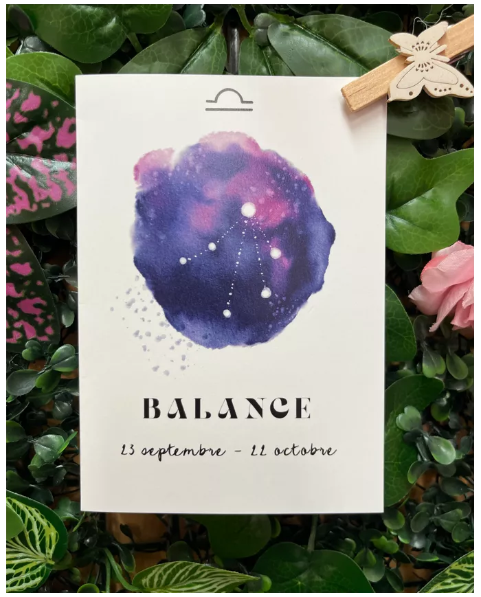 Carte A6 - Astrologie Balance