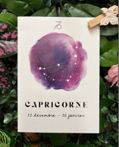 Carte A6 - Astrologie Capricorne