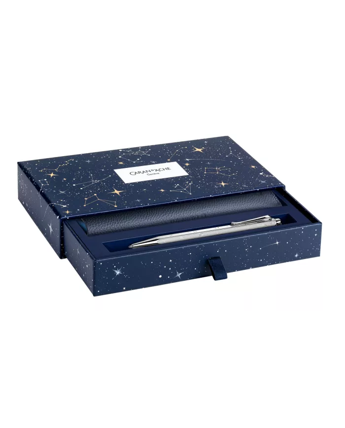 Set ECRIDOR™ COSMIC BLUE Stylo Bille & Étui en Cuir - Édition Spéciale