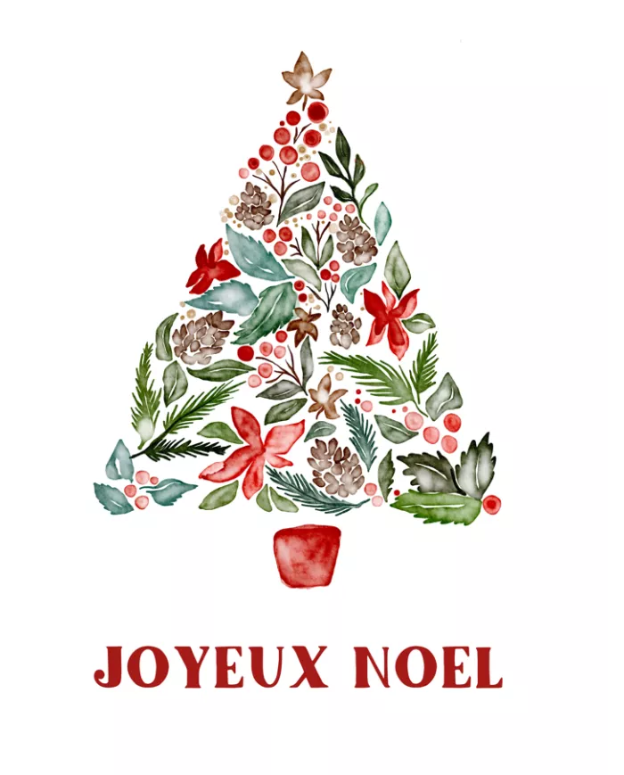 Carte 12x17cm Noël "Sapin de Noël"