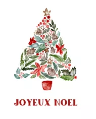 Carte 12x17cm Noël "Couronne et bougie"