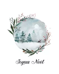 Carte 12x17cm Noël "Boule de Noël"