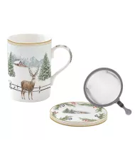 Tasse avec boîte en métal FORET