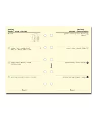 Filofax - Recharge MINI semaine sur 2 pages crème multi-langues 2025