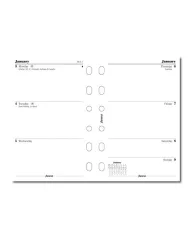 Filofax - Recharge POCKET semaine sur 2 pages en anglais 2025