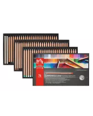 Boîte de crayons couleur Luminance Caran d'Ache, assortiment de 76 pces