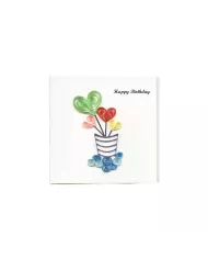 Petite carte "Quilling" coeurs