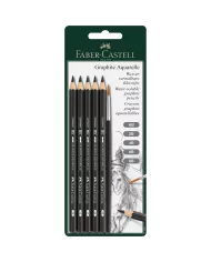 Blister 5 crayons Graphite aquarelle + pinceau